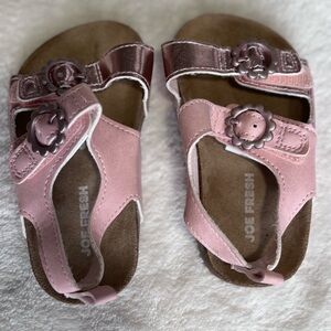 Joe Fresh baby girl pink and metallic Summer sandals